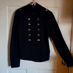 Express Y2K Pristine Military Inspired Black Jacket